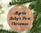 Myrtle Baby's First Christmas - Circle Ornament C