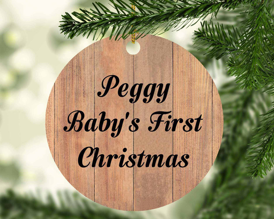 Peggy Baby's First Christmas - Circle Ornament C
