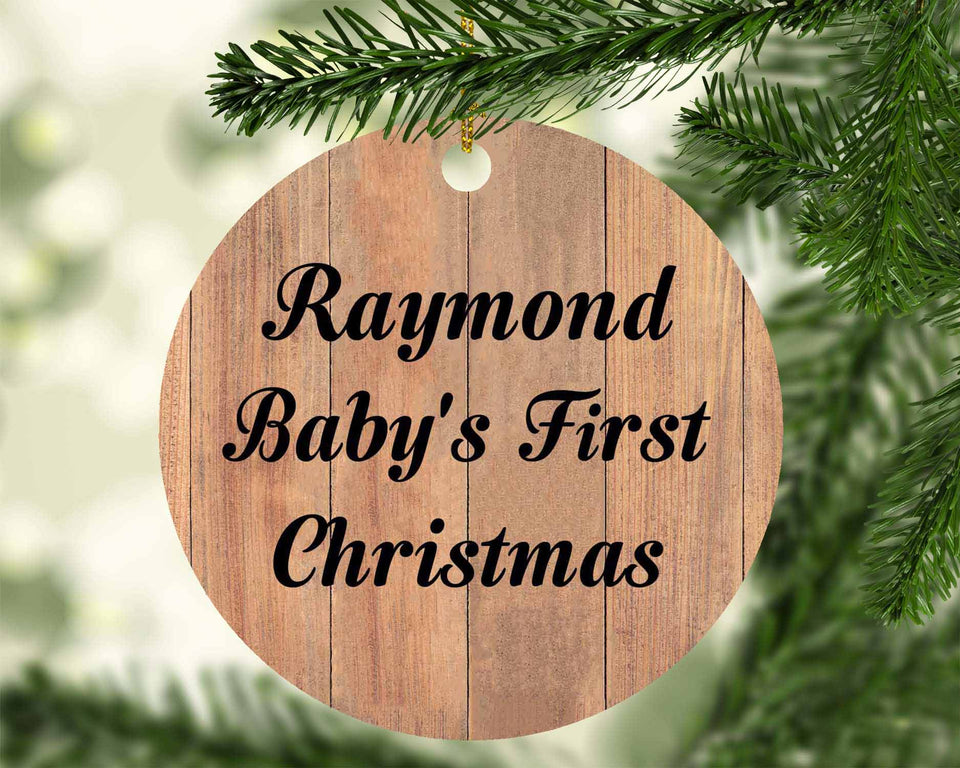 Raymond Baby's First Christmas - Circle Ornament C