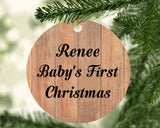 Renee Baby's First Christmas - Circle Ornament C