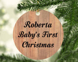 Roberta Baby's First Christmas - Circle Ornament C