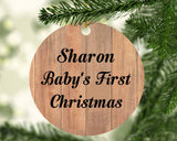 Sharon Baby's First Christmas - Circle Ornament C
