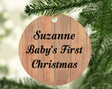 Suzanne Baby's First Christmas - Circle Ornament C