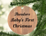 Theodore Baby's First Christmas - Circle Ornament C