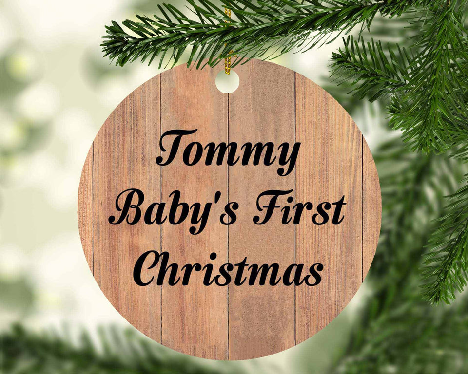 Tommy Baby's First Christmas - Circle Ornament C