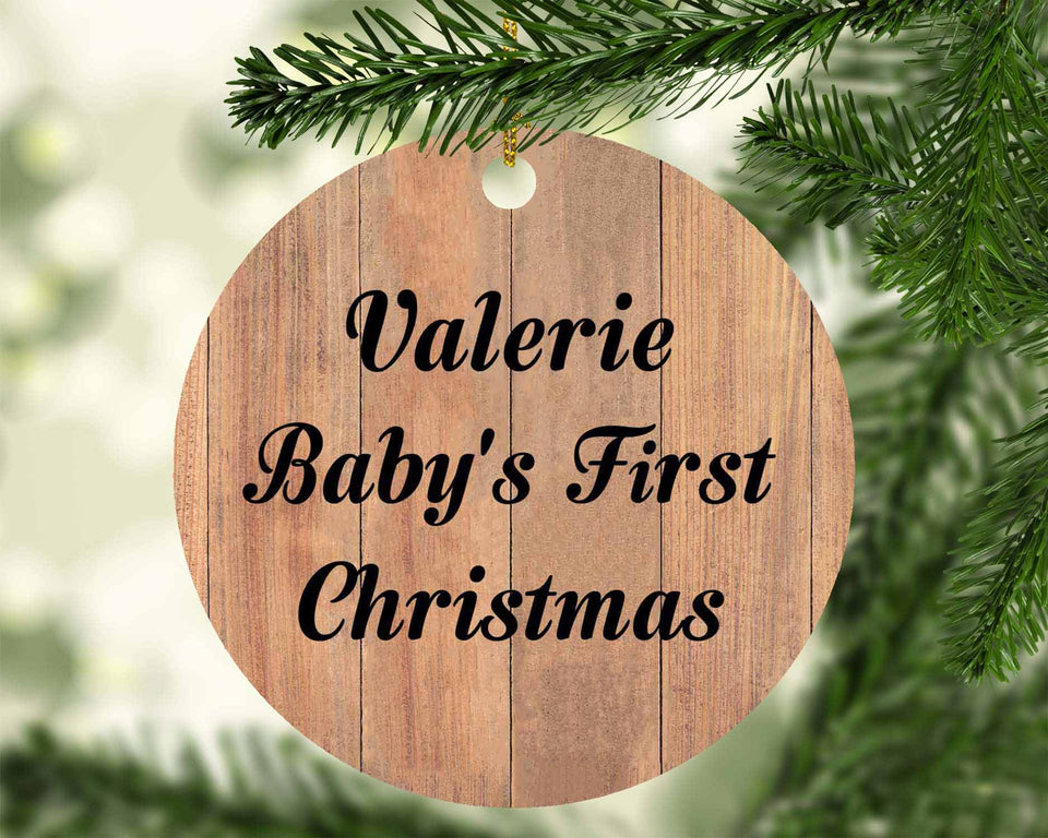 Valerie Baby's First Christmas - Circle Ornament C