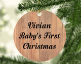 Vivian Baby's First Christmas - Circle Ornament C