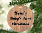 Wendy Baby's First Christmas - Circle Ornament C