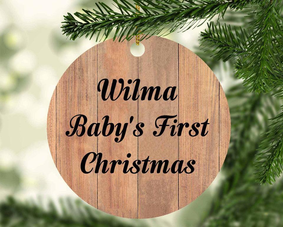 Wilma Baby's First Christmas - Circle Ornament C