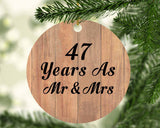 47 Years As Mr & Mrs - Circle Ornament C