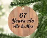 67 Years As Mr & Mrs - Circle Ornament C