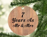 7 Years As Mr & Mrs - Circle Ornament C