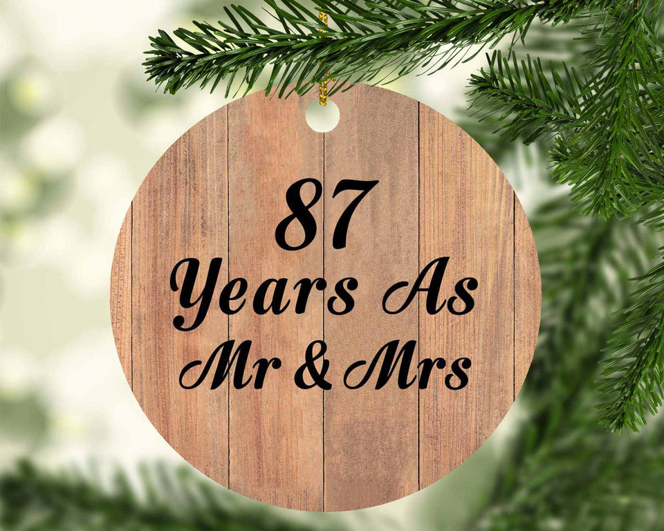 87 Years As Mr & Mrs - Circle Ornament C