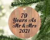79 Years As Mr & Mrs 2021 - Circle Ornament C