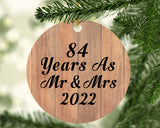 84 Years As Mr & Mrs 2022 - Circle Ornament C