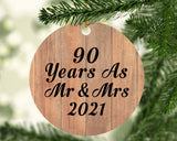 90 Years As Mr & Mrs 2021 - Circle Ornament C