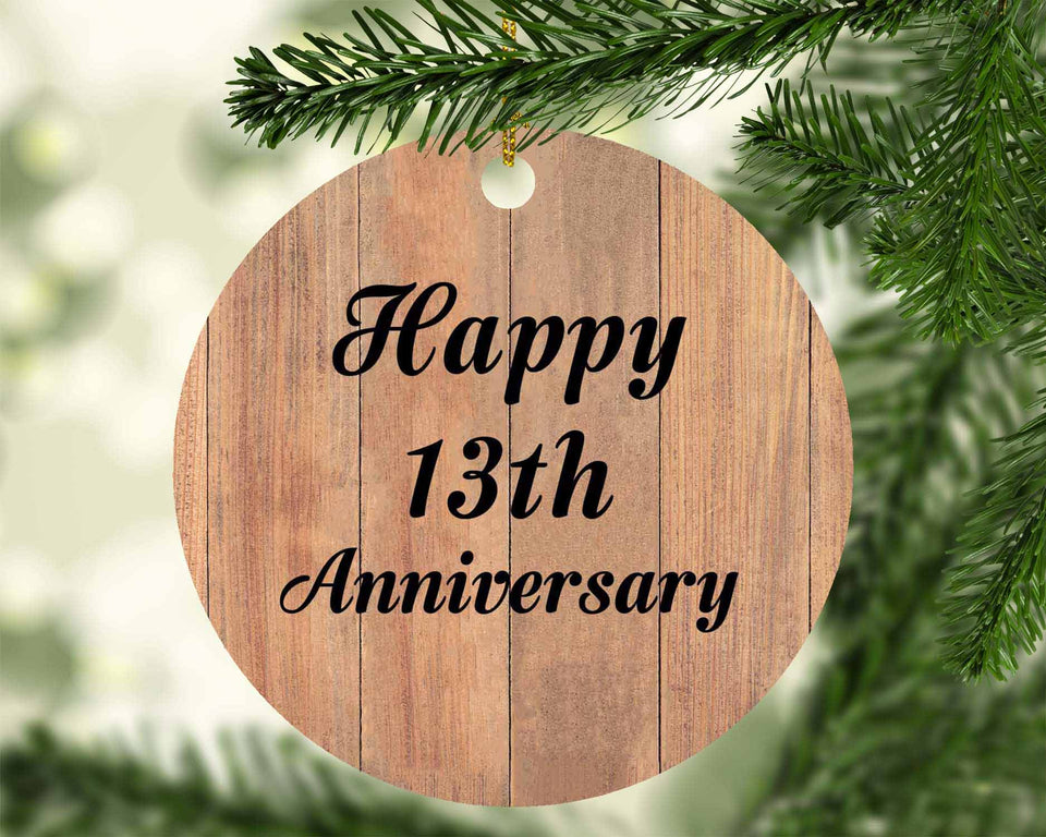 Happy 13th Anniversary - Circle Ornament C