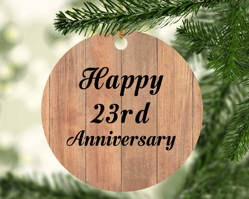Happy 23rd Anniversary - Circle Ornament C