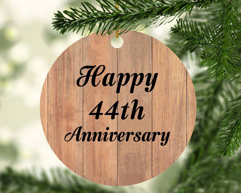 Happy 44th Anniversary - Circle Ornament C
