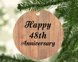 Happy 48th Anniversary - Circle Ornament C