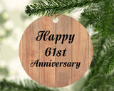 Happy 61st Anniversary - Circle Ornament C