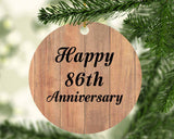 Happy 86th Anniversary - Circle Ornament C