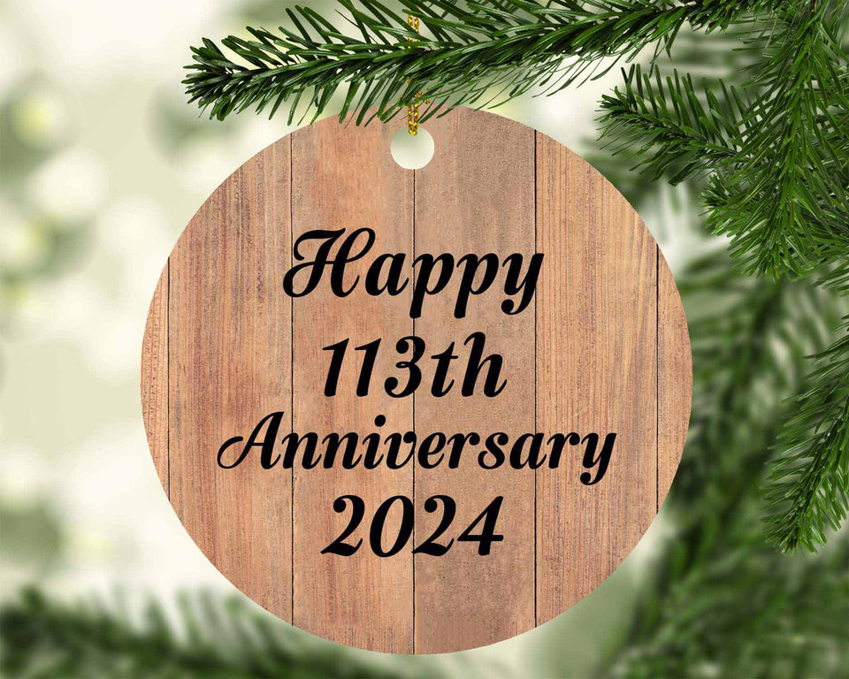 Happy 113th Anniversary 2024 - Circle Ornament C