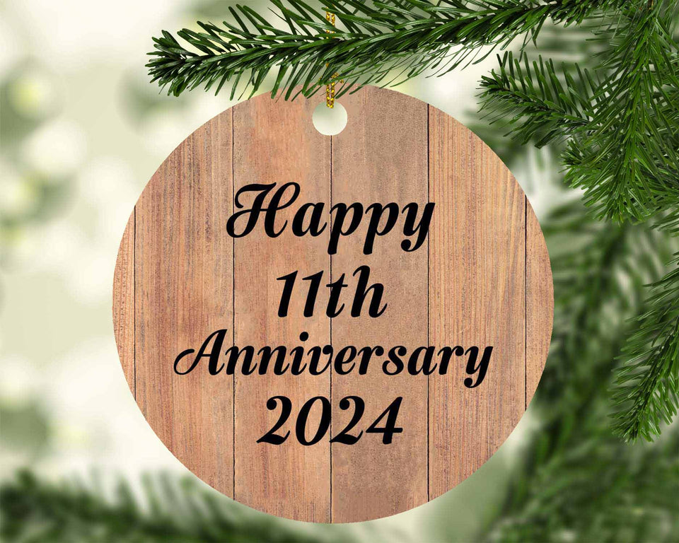 Happy 11th Anniversary 2024 - Circle Ornament C