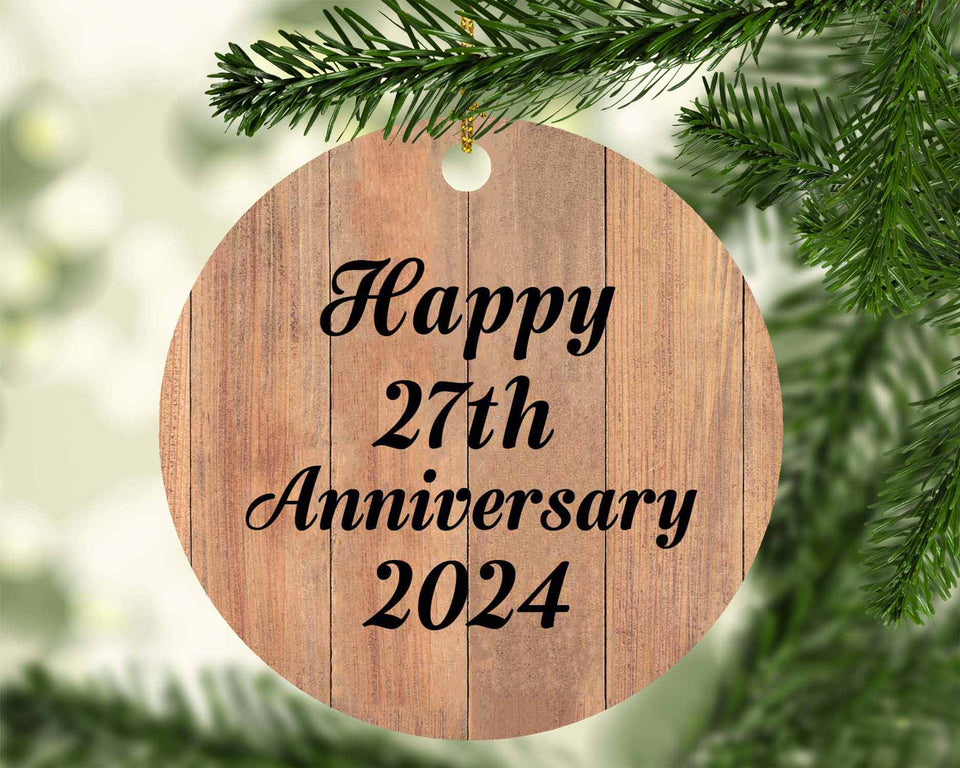 Happy 27th Anniversary 2024 - Circle Ornament C