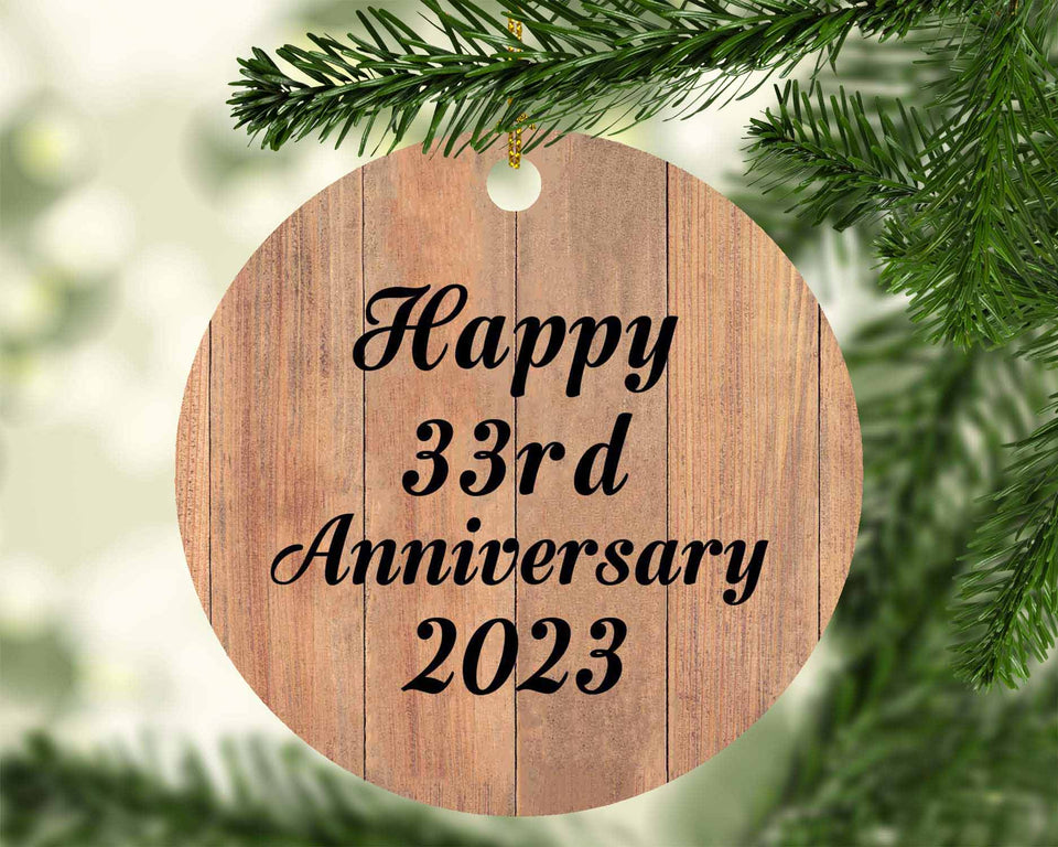 Happy 33rd Anniversary 2023 - Circle Ornament C