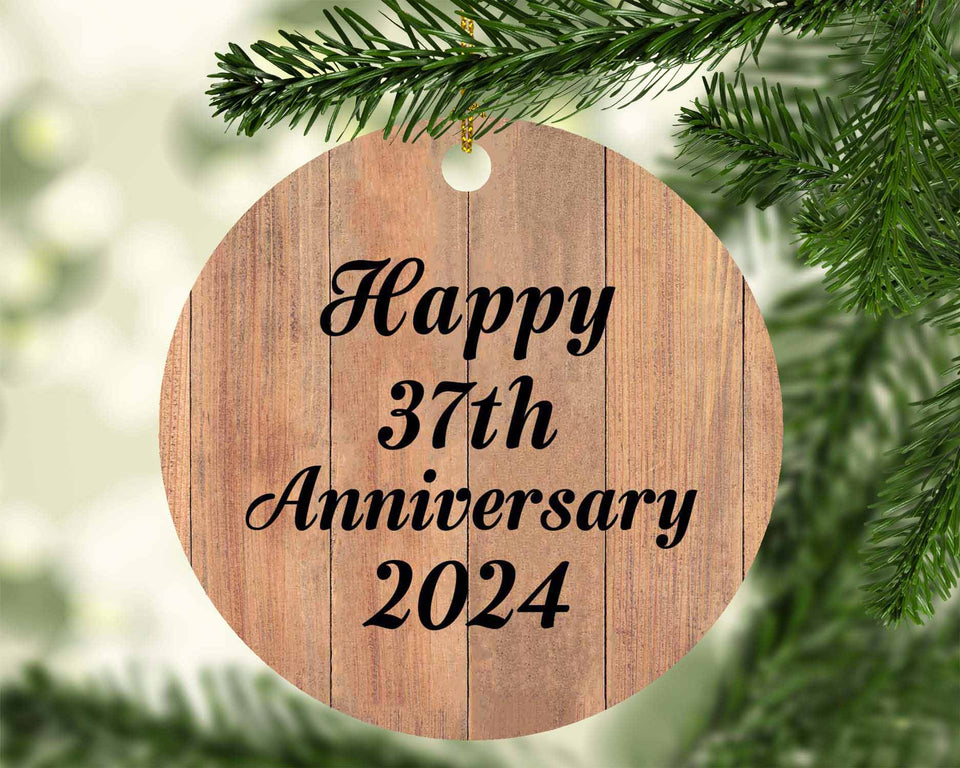 Happy 37th Anniversary 2024 - Circle Ornament C