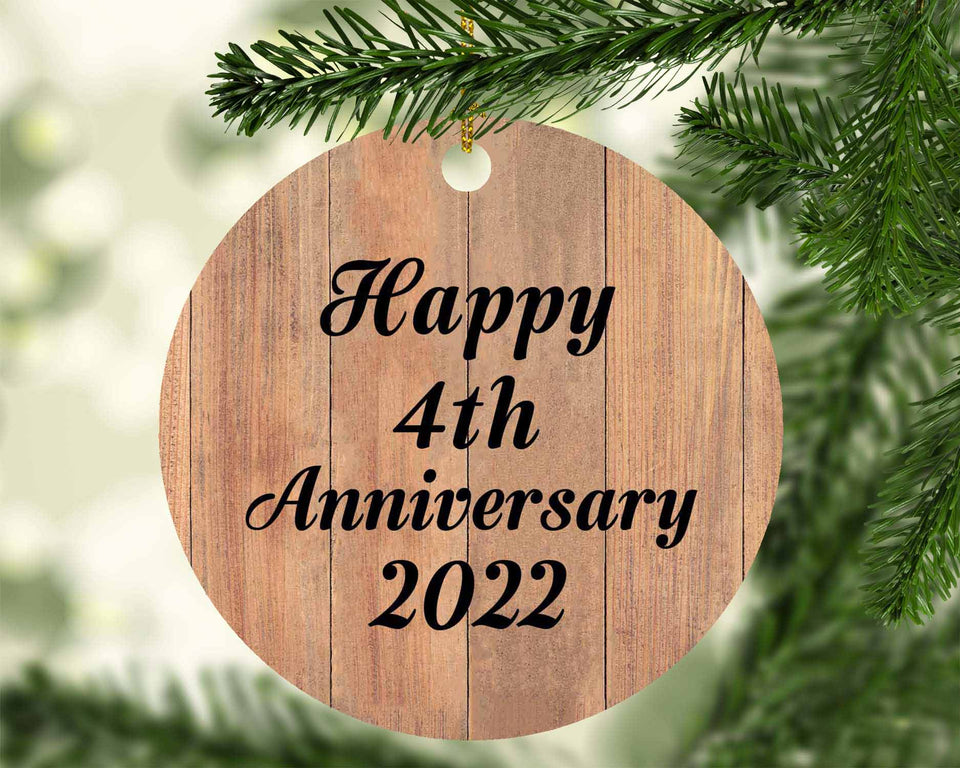 Happy 4th Anniversary 2022 - Circle Ornament C