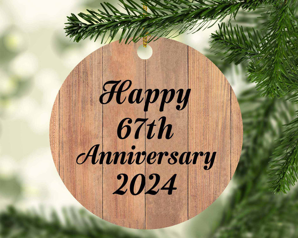 Happy 67th Anniversary 2024 - Circle Ornament C