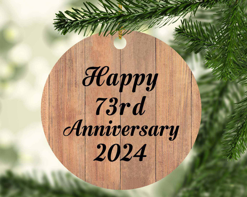 Happy 73rd Anniversary 2024 - Circle Ornament C