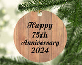 Happy 75th Anniversary 2024 - Circle Ornament C