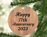 Happy 77th Anniversary 2023 - Circle Ornament C