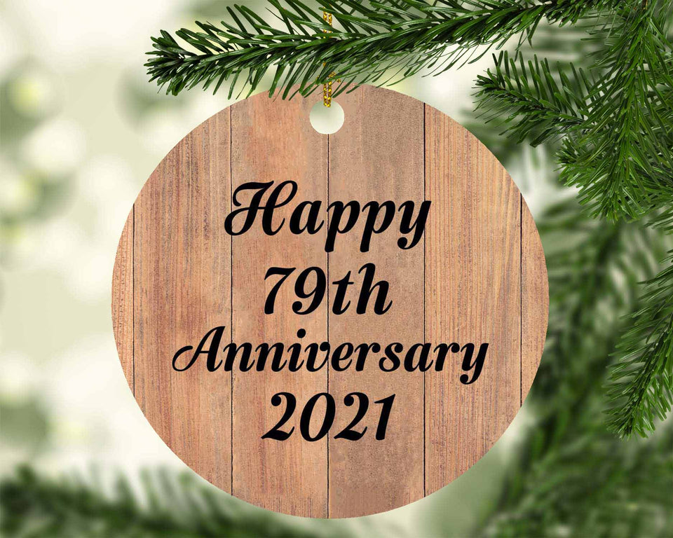 Happy 79th Anniversary 2021 - Circle Ornament C