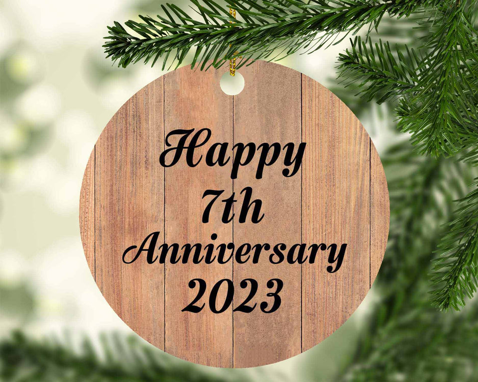Happy 7th Anniversary 2023 - Circle Ornament C