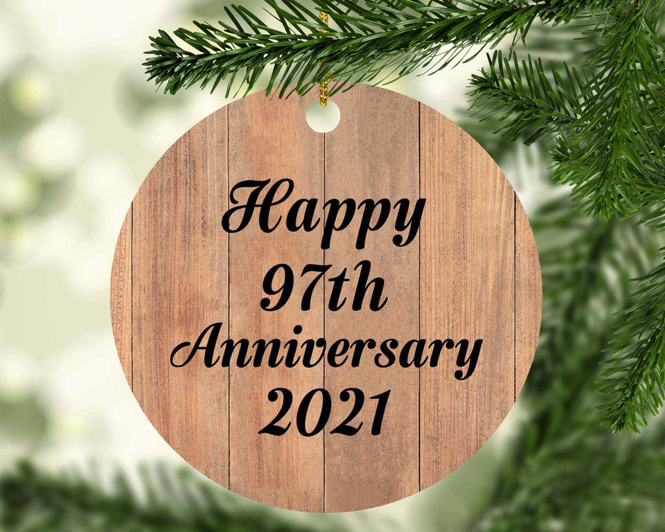 Happy 97th Anniversary 2021 - Circle Ornament C