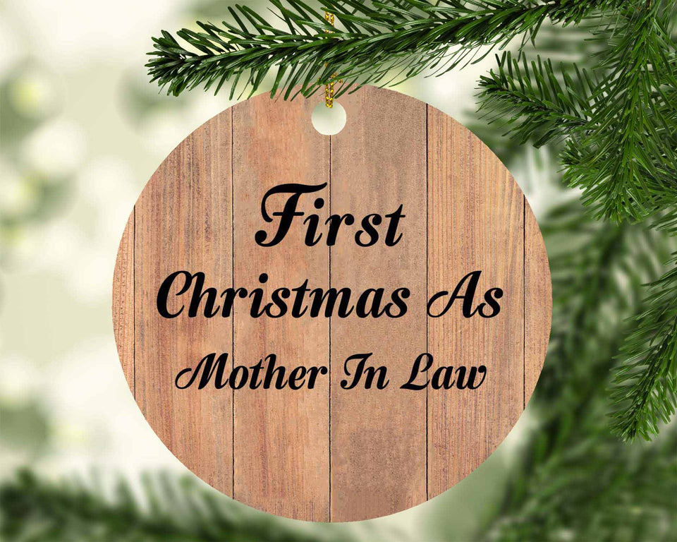 First Christmas As Mother In Law - Circle Ornament C