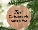 First Christmas As Mum & Dad - Circle Ornament C