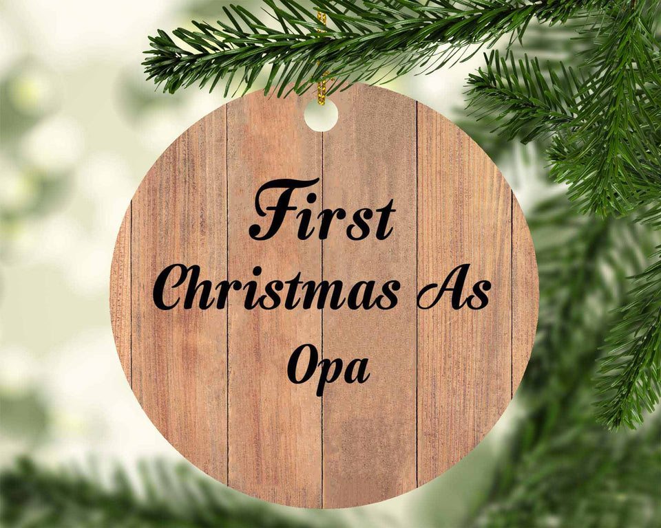 First Christmas As Opa - Circle Ornament C