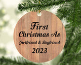 First Christmas As Girlfriend & Boyfriend 2023 - Circle Ornament C