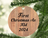 First Christmas As Kid 2024 - Circle Ornament C