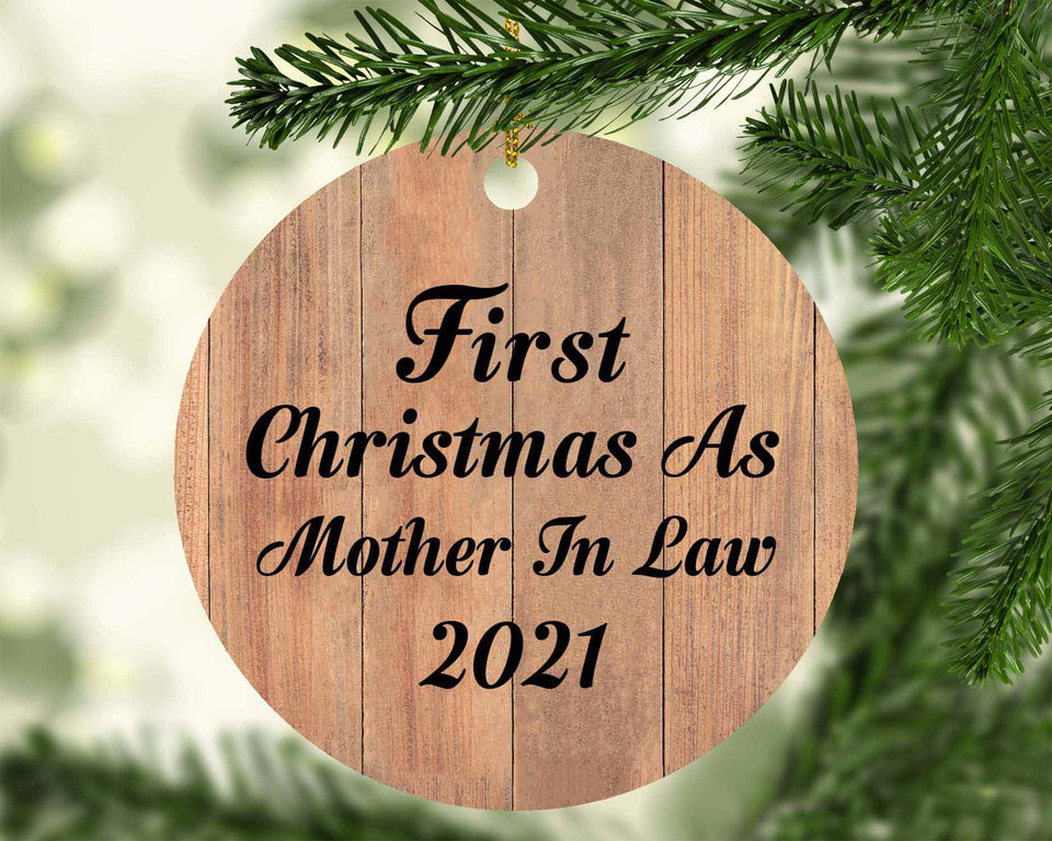 First Christmas As Mother In Law 2021 - Circle Ornament C