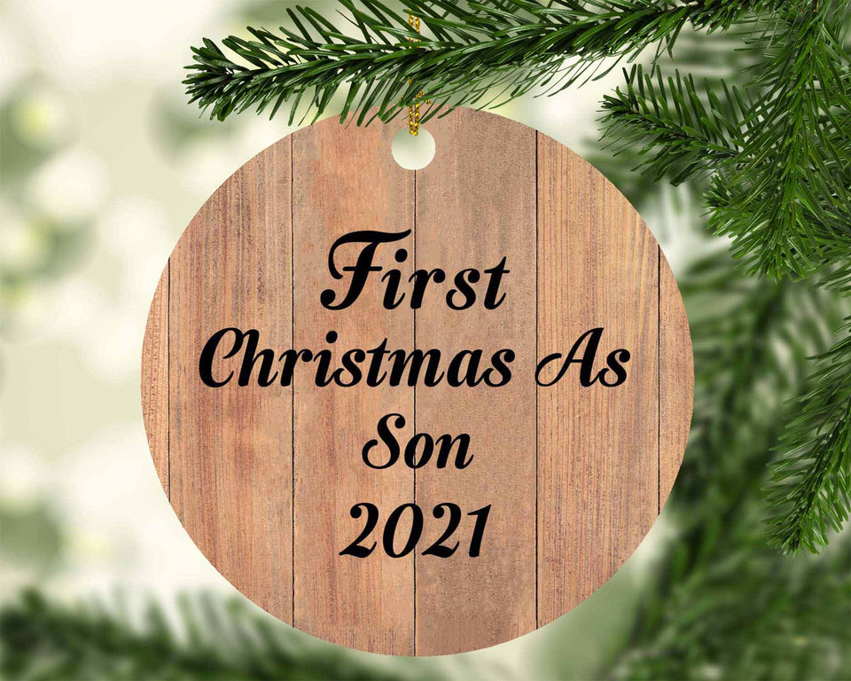 First Christmas As Son 2021 - Circle Ornament C