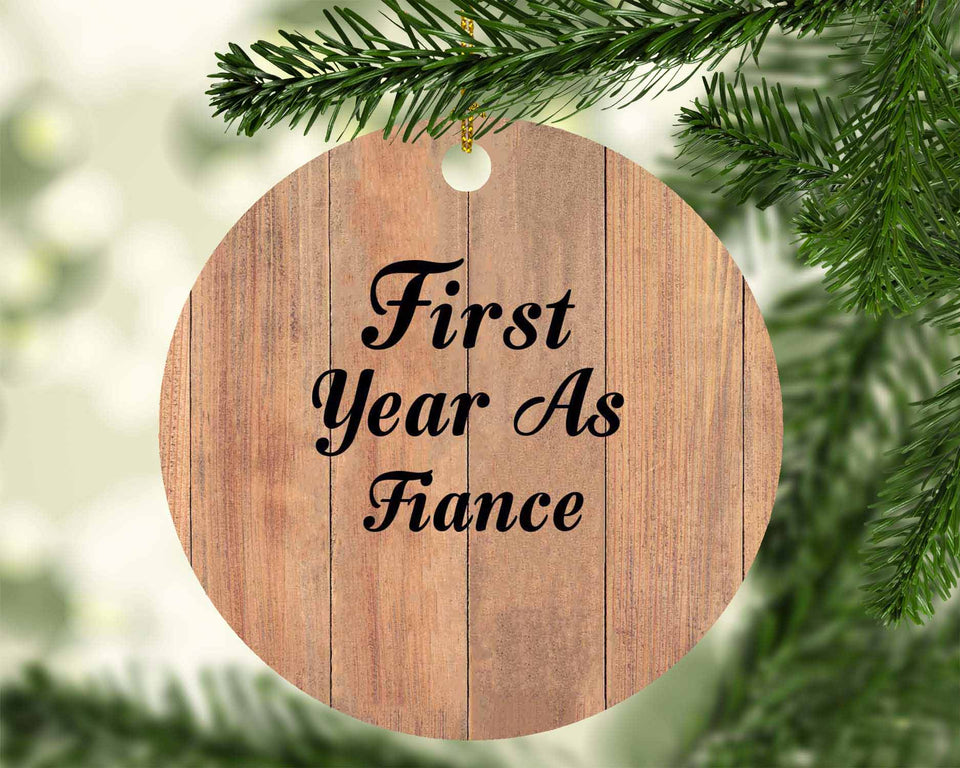First Year As Fiance - Circle Ornament C