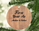 First Year As Mother & Father - Circle Ornament C