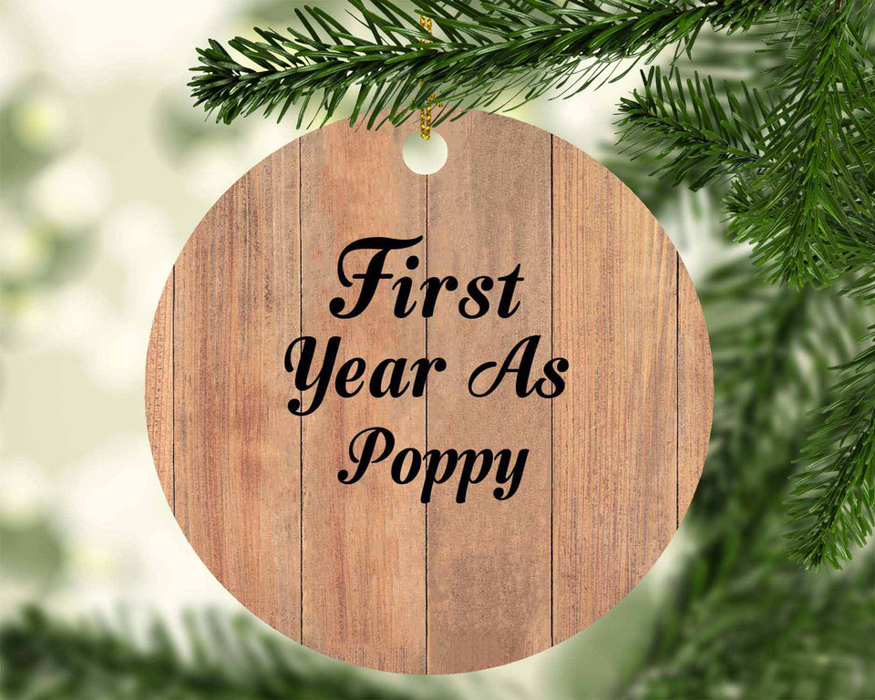 First Year As Poppy - Circle Ornament C