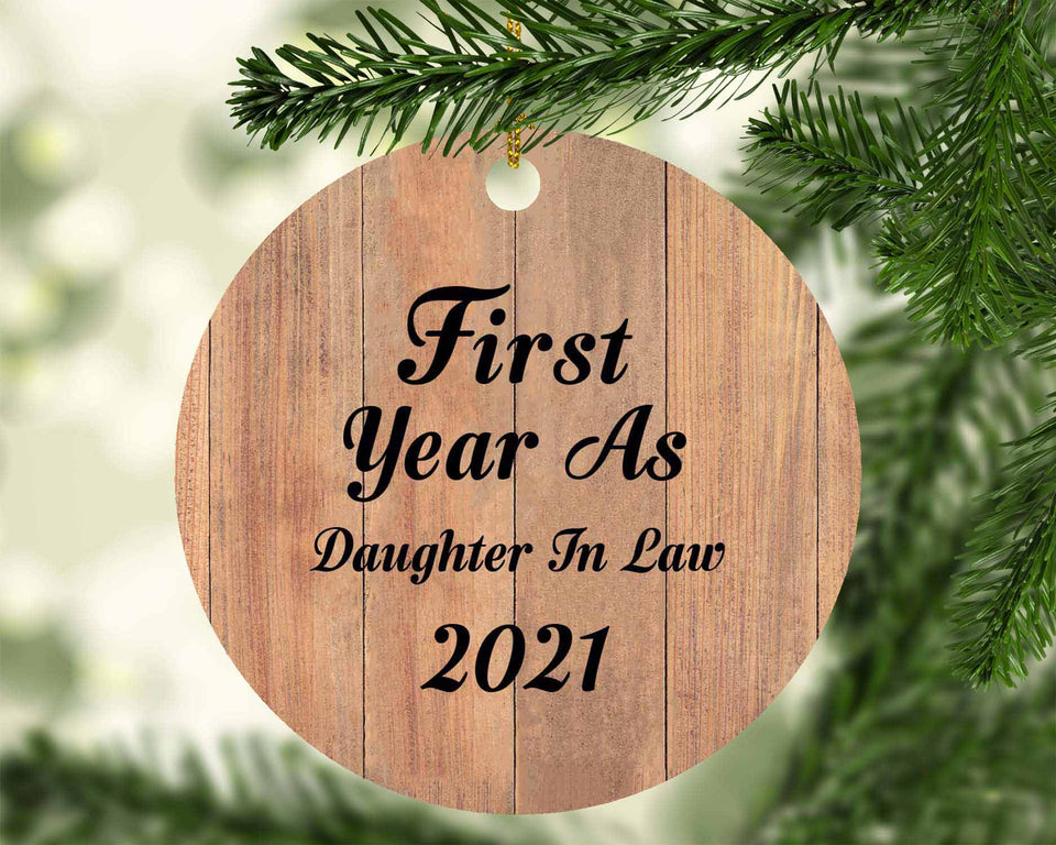 First Year As Daughter In Law 2021 - Circle Ornament C